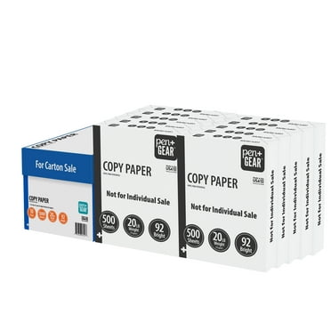 Pen+Gear Copy Paper, 8.5" x 11", 92 Bright White, 20 lb., 10 Ream Case (5,000 Sheets)