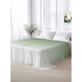 thumbnail image 6 of Sage Green Flat Sheets Only Twin XL Size, Soft Breathable Bed Top Sheets for Mattress, Farmhouse Sage Green Ombre Luxury Bedding Flat Sheets for Home Hotel Bedroom Bed Protection, 6 of 9
