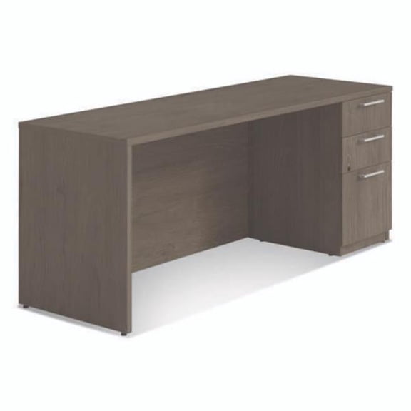Alera ALESVRSPC7224WA Credenza with Right Pedestal - Walnut
