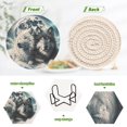 thumbnail image 4 of Wolves Lying under Moonlight Coasters with Holder for Coffee Table 6 Pcs Drink Coaster Sets Absorbent for Home Decor 4 inch, 4 of 7