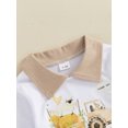 thumbnail image 5 of aturustex Infant Baby Boy Shirt Romper 0 3M 6M 9M 12M 18M Toddler Long Sleeve Sweatshirt Bodysuit Lapel Collar Cartoon Print Playsuit Newborn Little Boys Loose Casual Spring Fall Clothes, 5 of 7