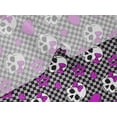 thumbnail image 5 of oneOone Velvet Purple Fabric Skull Sewing Material Print Fabric By The Yard 58 Inch Wide, 5 of 5