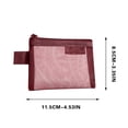 thumbnail image 3 of Bolsa de almacenamiento pequeña de malla transparente con múltiples compartimentos para cosméticos, joyería, papelería y artículos de viaje, ligera y portátil., 3 of 6