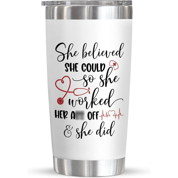 Congratulations Nurse Gifts For Women, Graduation Gifts Nurse Tumbler, 20oz Stainless Steel Tumbler For Women
