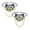 Silver 2Packs, variant on Adjustable Chain Eyeglass Cat Ring Vintage Style Distress Personalized S925 Silver Ring 15.6 cm