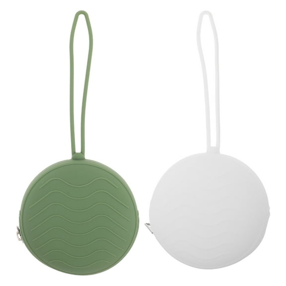 LABSERRON 2Pcs Portable Change Coin Purse in Green for Children Travel 11.8x3.5x1.6in