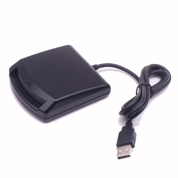 Portable USB 2.0 Smart Card Reader Intelligent Card DNIE ATM CAC IC ID Bank SIM Card ISO 7816 Connector for Windows Linux black