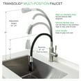 thumbnail image 6 of Transolid PF7509A-BNMB Kitchen/Laundry Faucet with Dual Spray and Flex Neck in Brushed Nickle/Matte Black, 6 of 10