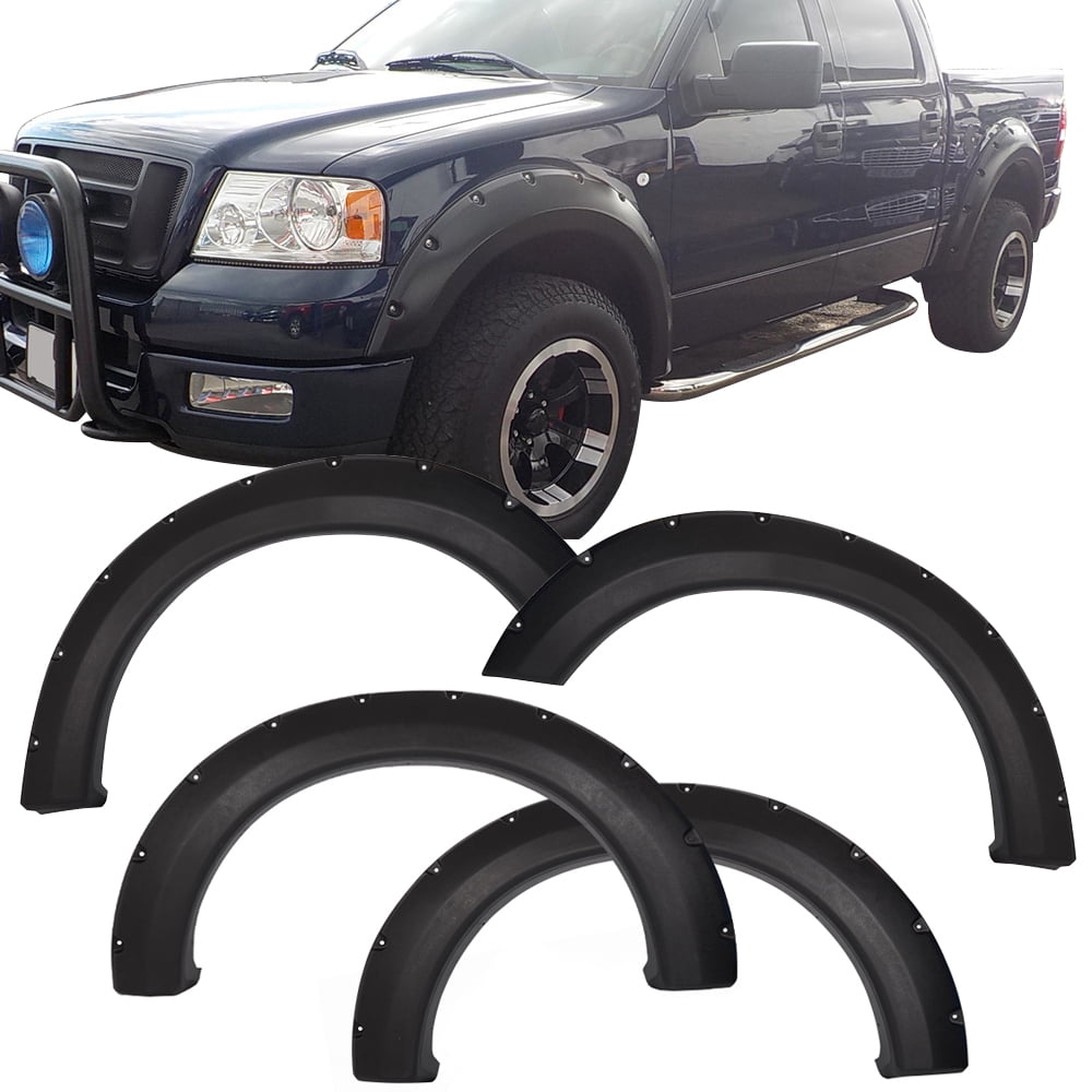 For 0408 F150 Styleside Offroad Black Pocket Rivet Style Bolt On