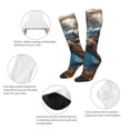thumbnail image 3 of Naloa Playful Dolphins Underwater Knee Socks, High Socks Long Stretchy Sock Women Knee High Stocking, Long Socks for Women, 3 of 6