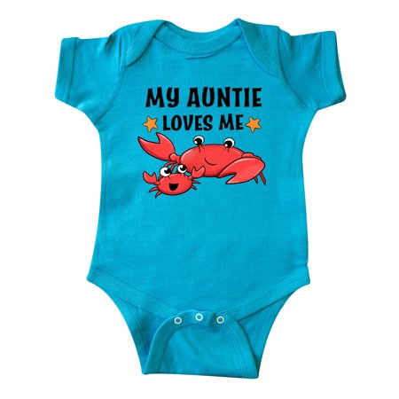 

Inktastic My Auntie Loves Me- cute crab family Gift Baby Boy or Baby Girl Bodysuit