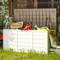 thumbnail image 7 of UBesGoo 75-Gallon Resin Storage Deck Box, Lockable Outdoor Garden Chest for Tools & Cushions, Brown, 7 of 7