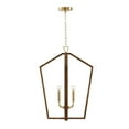 thumbnail image 5 of 4 Light Pendant In Transitional Style-26.75 Inches Tall And 20 Inches Wide-Flat White/Matte Brass Finish    -Traditional Installation Capital, 5 of 10