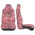 thumbnail image 3 of TEQUAN Front Seat Covers, Animal Leopard Print Pink Pattern 2 Piece Car Seat Cover Fit Most Car SUV Truck Van, 3 of 7