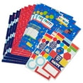 thumbnail image 4 of Hallmark Flat Birthday Wrapping Paper Sheets with Cutlines on Reverse (12 Folded Sheets with Sticker Seals) Happy Birthday, Red Confetti, Blue with Cakes, 4 of 9