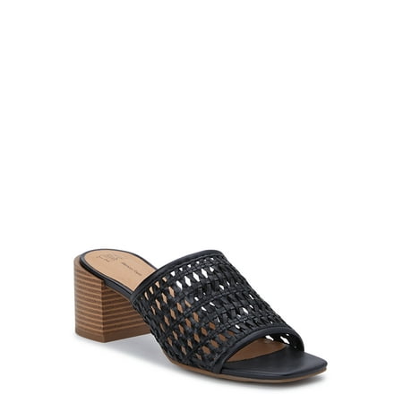 

Time and Tru Women s Woven Block Heel Mule