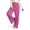 Hot Pink, variant on Women's Solid Color Sweatpants, High Waist Wide Leg Elastic Waist Lounge Pants, Loose Fit Workout Trousers for Fall, Casual Wear, Yoga and Daily Loungewear Hot Pink L