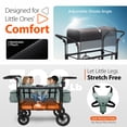 thumbnail image 4 of Sekey 4 Seater Stroller Wagon for Kids,Adjustable Push Handles, Removable Canopy, Snack Tray & Cooler, 4 of 11