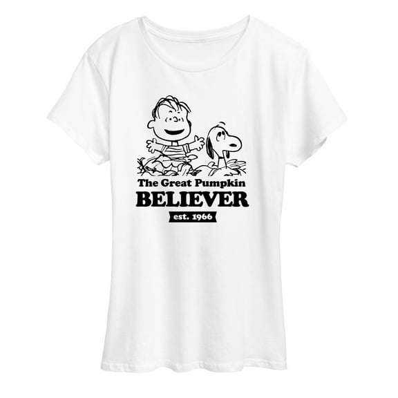 Peanuts - The Great Pumpkin Believer - Women's Short Sleeve Graphic T-Shirt