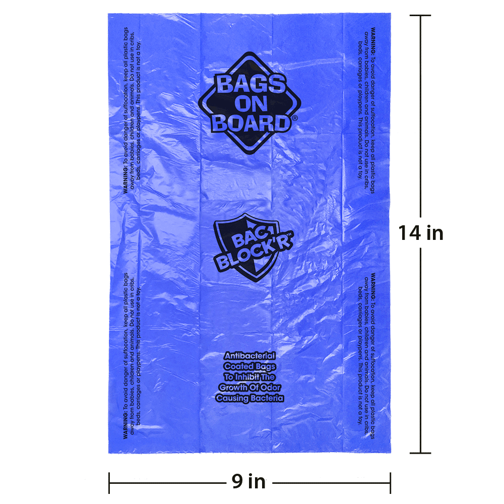 Bags on Board Poop Bags for Dogs - Blue - 9" x 14" - 600 Count