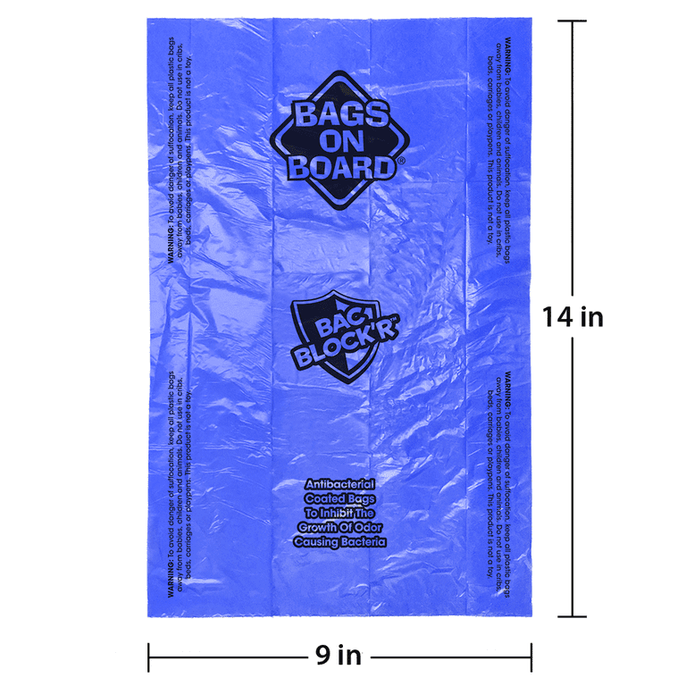 Bags on Board Dog Poop Bags | Strong, Leak Proof Dog Waste Bags | 9 x14  Inches, 600 Blue Bags (3203940071)