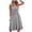 Z-Grey183, variant on JIAYUE Women's Summer Dresses V-Neck Pure Color Sleeveless Casual Pleated Knee-length Fit And Flare Beach Party Dress For Female