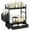 black, variant on Gijjgole 2-Tier Bathroom Counter Organizer with Drawer and Basket, Wood Countertop Organizer for Storage, Skincare Organizers for Vanity, Counter Shelf for Bathroom Organization