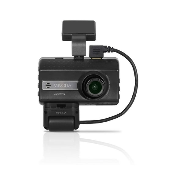 Minolta MNCD337N 2-Channel 1080P Car Camcorder w/3.0" LCD & Interior Camera (Black)
