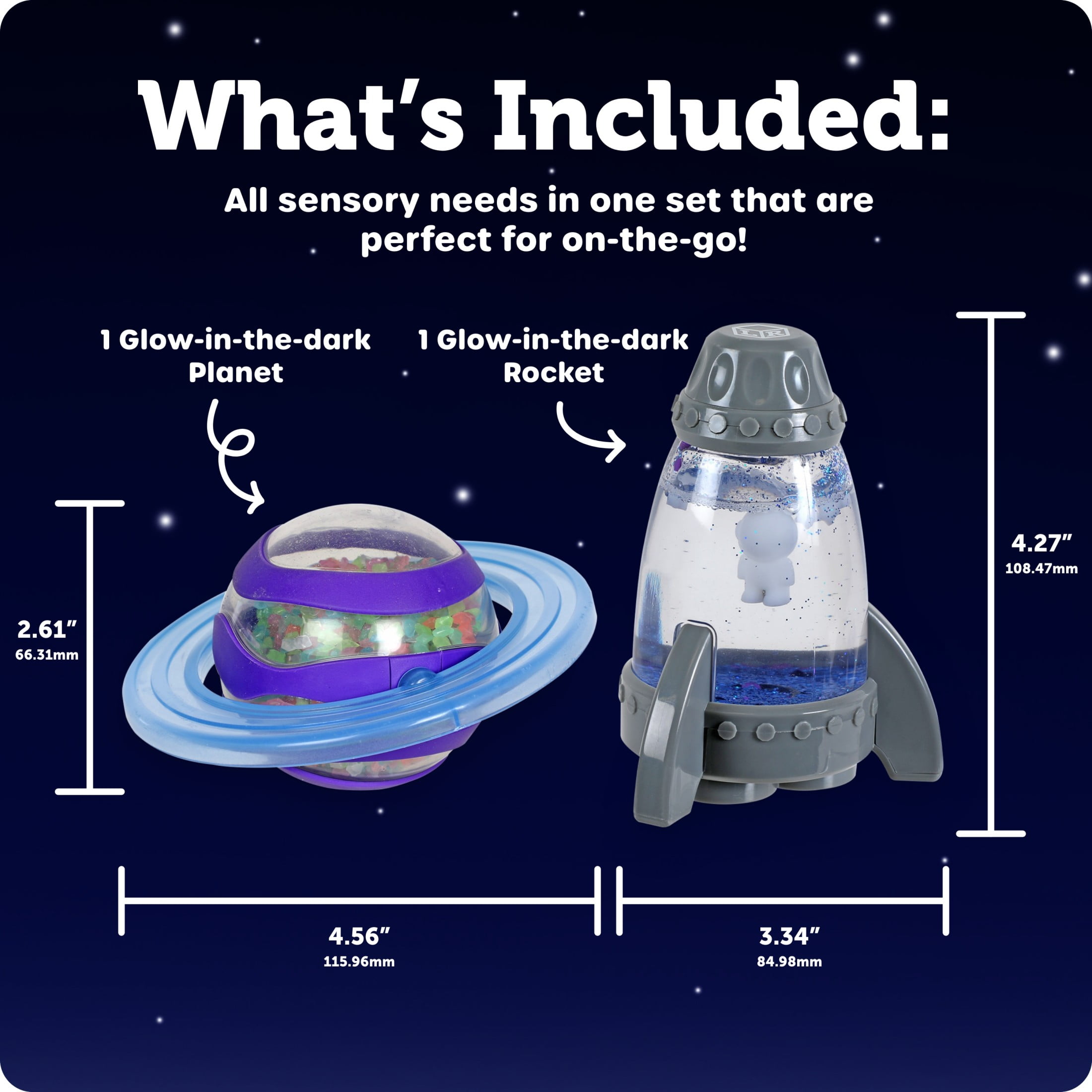 Learning Resources Soothing Space Sensory Fidget Set, Sensory Fidget Toys, Calm Down Corner Supplies, Toddler Travel Toys, Ages 3+, 2 Pieces