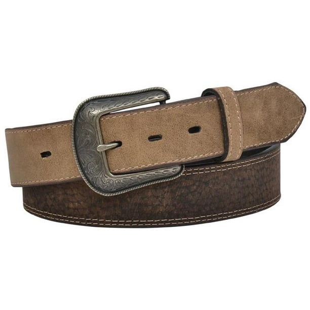 3D Belt - 3D Belt D1254-38 1.50 in. Mens Western Shrunken Shoulder Leather Belt, Chocolate ...