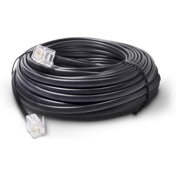 Phone Line Cord 50 Feet Modular Telephone Extension Cord 50 Feet 2
