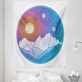 thumbnail image 1 of Alien Trippy Tapestry, Extraterrestrial Themed Space Scenery Mountains Planets Round Look, Fabric Wall Hanging Decor for Bedroom Living Room Dorm, 5 Sizes, White and Multicolor, by Ambesonne, 1 of 1