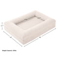 thumbnail image 3 of PETMAKER Dog Bed with Bolster, Nonslip Bottom, and Washable Cover (Cream), 3 of 6
