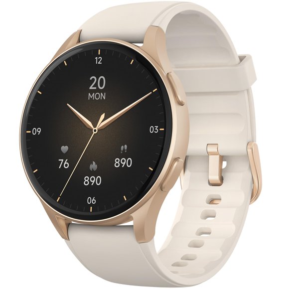 Reloj inteligente kececo integrado Alexa GPS VO2 Max HRV dorado 43 mm