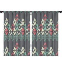 Blackout Kids Curtains,Multicolor Geometric Pattern Childrens Insulated Curtains Set Of 2,Bedroom Essentials,Toddler Room Decor 52x84in(132x213cm)