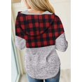 thumbnail image 2 of Sudaderas con capucha ligeras con estampado geométrico para mujer, sudaderas informales sueltas de manga larga con cordón y bolsillos Zhivalor WMZY-687-4, 2 of 6