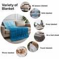 thumbnail image 6 of Throw Blanket for Couch Sky Blue Soft Fleece Flannel Blankets Cozy Lightweight Blanket for Home Sofa Living Room Oil Painting Texture Bed Throws 50" x 60", 6 of 9