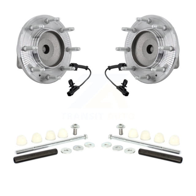 Transit Auto Front Hub Bearing Assembly and Link Kit for Car GMC Chevrolet Sierra 2500 HD Silverado 3500 Suburban Yukon XL RWD - Left Right Side (Driver Passenger) K77-102500