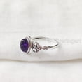 thumbnail image 4 of Natural Amethyst Ring, Amethyst Gemstone Ring, February Birthstone, Tiny Bohemian Ring, 925 Sterling Silver, Designer Women Ring, Christmas Thanksgiving, Handmade Statement Jewelry, Natural Amethyst, 4 of 8