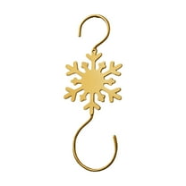 geerera 12Pcs Snowflake Ornament Hook Hangers, Christmas Tree Ornament S-Hook, Metal Wire S Hooks