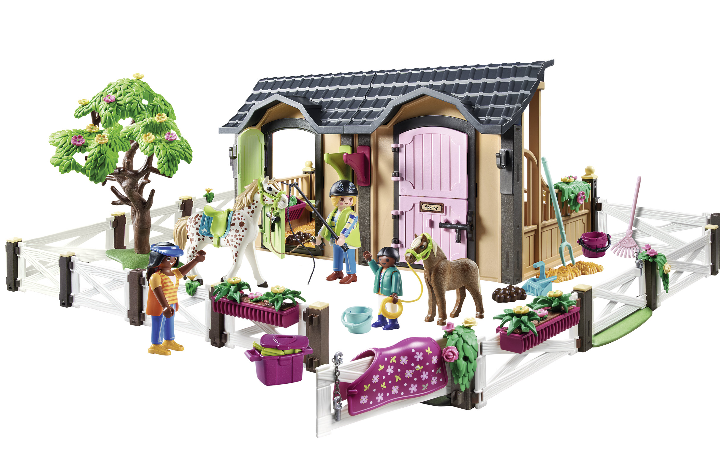 playmobil work horse with stall play set