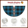 thumbnail image 3 of Rateoe Blue Black Plaid Pattern Christmas Tree Skirt with Ties , Christmas Tree Decorations, Farmhouse Christmas Decor Xmas Holiday Decorations-48", 3 of 6