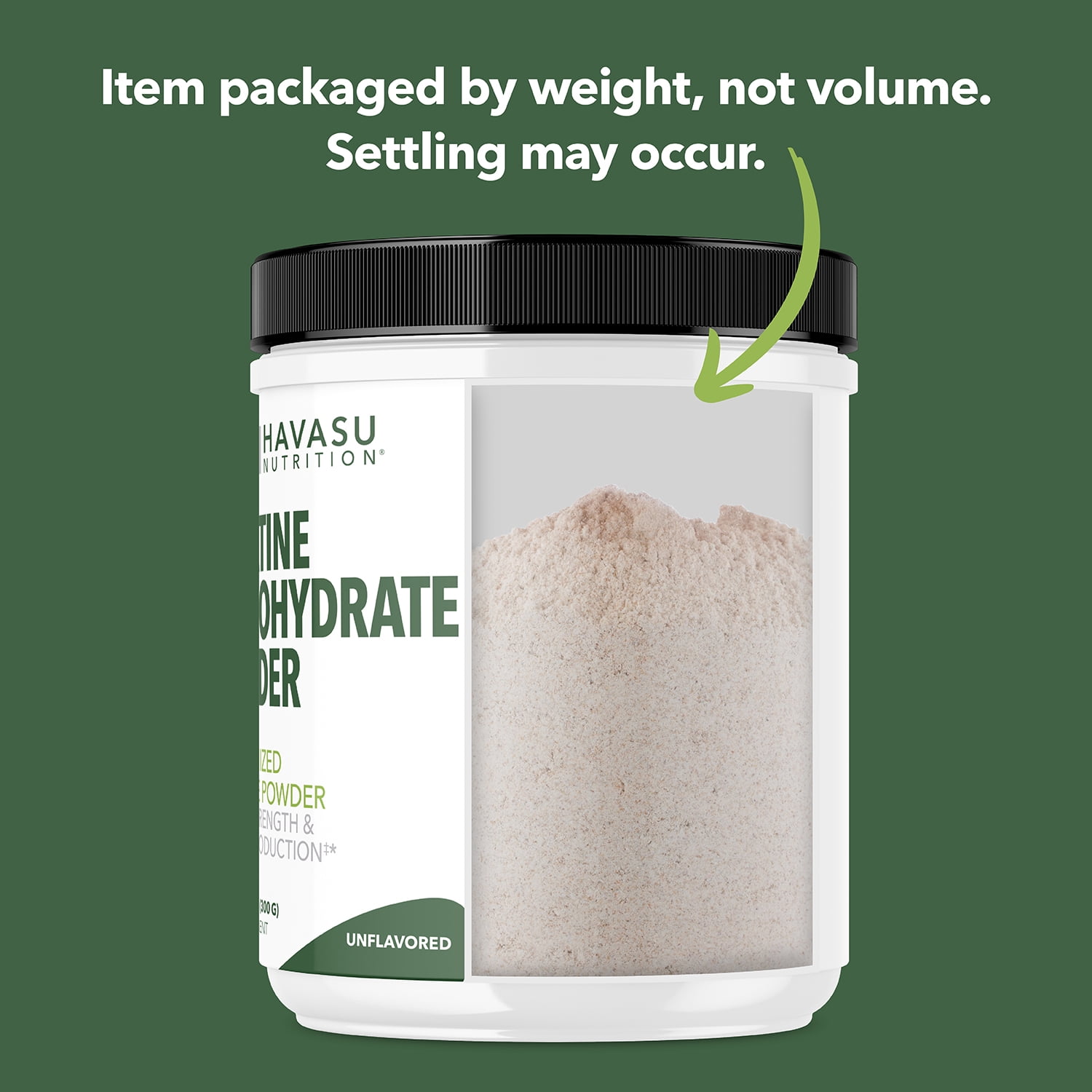Havasu Nutrition Micronized Creatine Monohydrate Powder for Men, Unflavored, 10.6 oz (60 Servings)