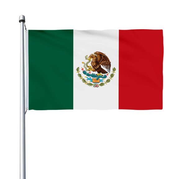 Aihccy Mexico Flag with Brass Grommets Size - 3x5Ft