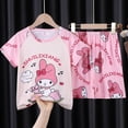 thumbnail image 1 of Sanrio-Pijama Kawaii de Anime para niños, ropa de casa de dibujos animados, Mymelody, Kuromi, Cinnamoroll, sección delgada, de manga corta, 1 of 5