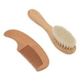 thumbnail image 4 of Baby Hair Brush, Round And Glossy Multifunction Soft Comfortable Baby Brush And Comb Set Practical  For Men, 4 of 8