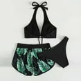ALLLIST Swimsuits for Teen Girls Green BackSmoothing Sexy Graphic