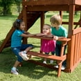 thumbnail image 5 of Swing-N-Slide Willows Peak Wooden Backyard Swing Set with Wave Slide, Swings, Glider Swing, and Rock Climbing Wall, 5 of 6