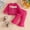 Hot Pink, variant on Zecgelong Toddler Girls Long Sleeve Floral T Shirt Tops Tassels Pants Outfits Girls Holiday Sets Age 9-12 Months