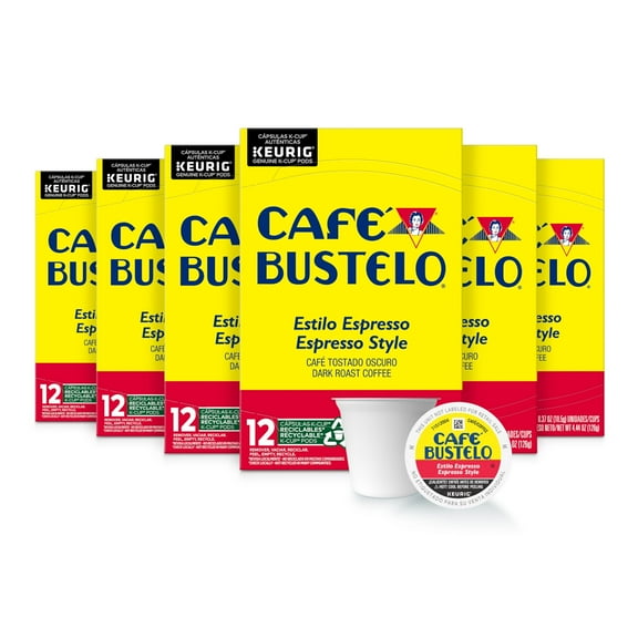 CafÃ© Bustelo Espresso Style Dark Roast Coffee, 72 Keurig K-Cup Pods
